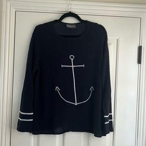 Wooden Ships Anchor Sweater Size XL